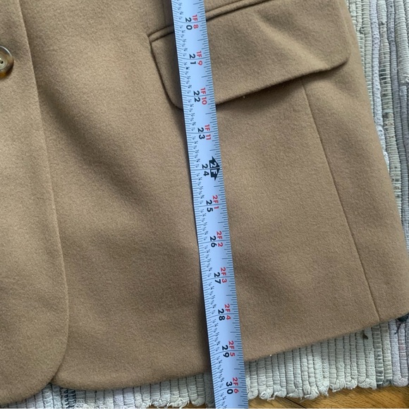 LL BEAN Cashmere Wool blazer camel 3-Button Flannel Jacket 16 - Picture 6 of 11